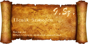 Ilcsik Szabolcs névjegykártya