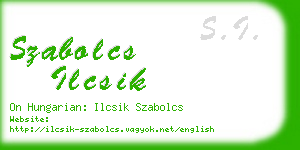 szabolcs ilcsik business card